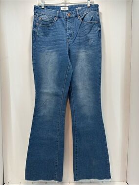 Nicole Miller Bootcut Jeans Size 8 SoHo High-rise Flare Raw Hem
